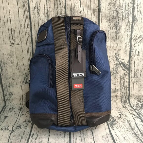 NWT Tumi Alpha Bravo Monterey Sling Shoulder Bag Navy Blue - Picture 1 of 9